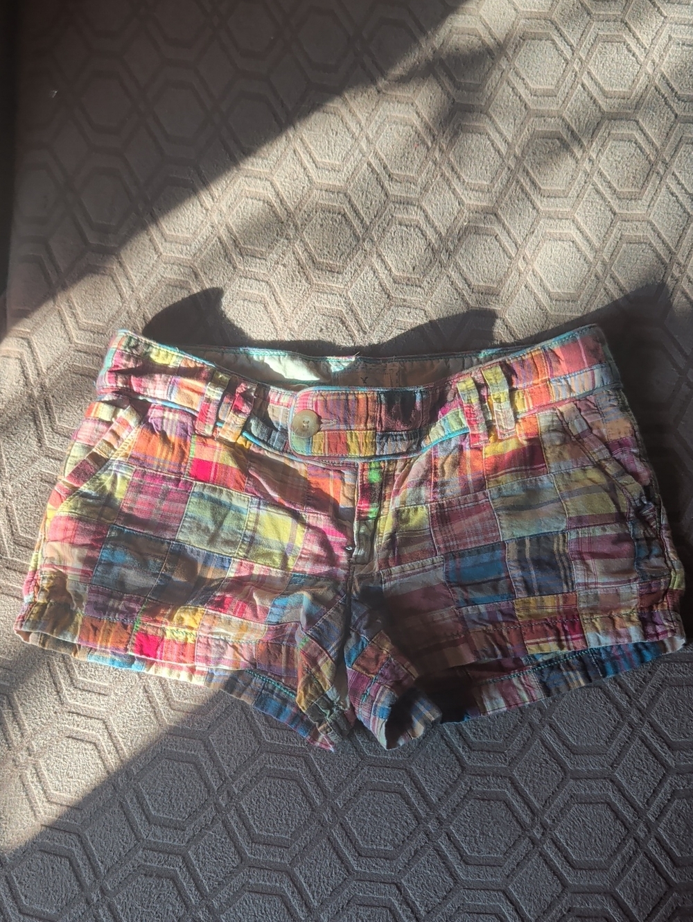 American Eagle Outfitters Multicolor Patchwork Denim Shorts